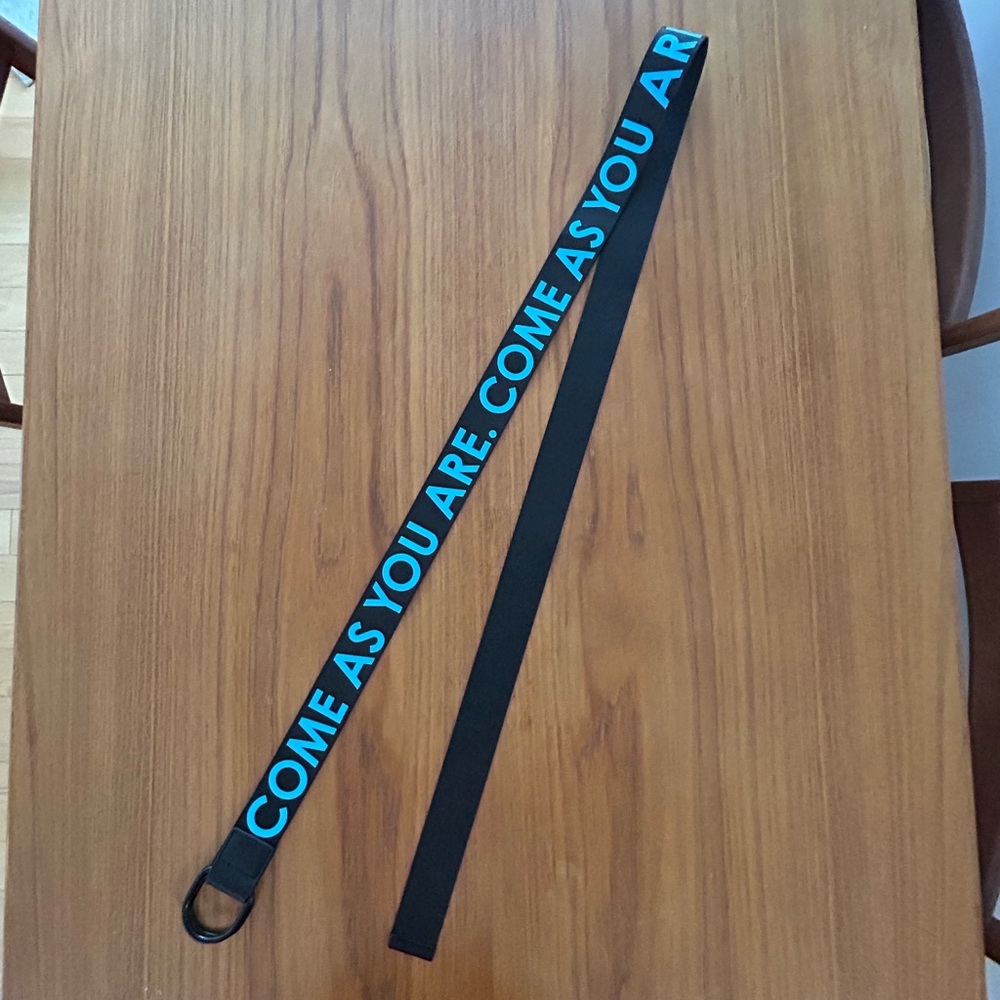 Black Belt with Blue Text